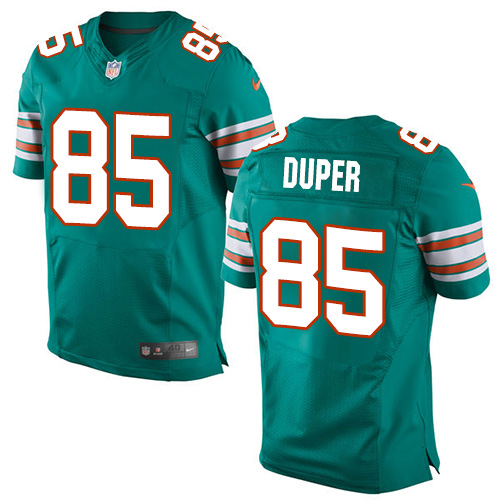 Men's Elite Mark Duper Nike Jersey Aqua Green Alternate - #85 NFL Miami Dolphins